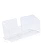 Half-height literature holder with clear transparent design