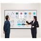 Smart interactive whiteboard used in a corporate work setting