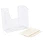 Acrylic wall mount brochure holder with adhesive pads for hassle free mounting