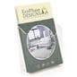 Table brochure holder with sleek transparent design