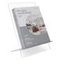 Flat back literature holder holds lightweight brochures and magazines