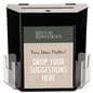 Black suggestion box with 2 pockets with freestanding or wall mount design