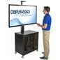 Floor Standing TV Cart With Power Management, Height Adjustable Shelves