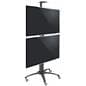 Black Dual TV Stand With Power Distribution