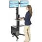 Multi-Monitor Standing Computer Cart, Sit or Stand