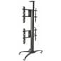 TV Stand with Storage Container for 2 Large Screen Monitors