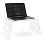 Acrylic laptop riser with 16.5 x 9.5 surface area