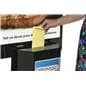 Black Sign Stand with Sweepstakes Box and Square Base