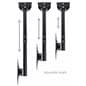 Telescoping arm extender 21 inches to 31 inches on ceiling TV mount 