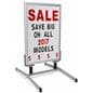 Silver Portable Sign Board with Changeable Letters