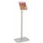 Silver Magazine Holder Rack with Weighted Base