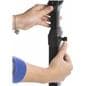Height Adjustable Black Magazine Tray Stand