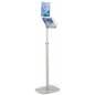 Height Adjustable Silver Magazine Tray Stand