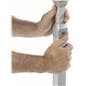 Silver Magazine Tray Stand is Height Adjustable 