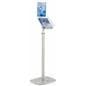 Silver Magazine Tray Stand with Signage