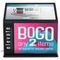 Magnetic graphic for DK049CLB & DK049CLW being showcased on the front of the 49 inch floor standing touch screen kiosk 