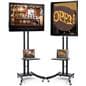 Black Portable TV Rack Includes Travel Case