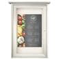 Outdoor menu display case showing a restaurant menu