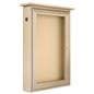 Outdoor menu display case made with recycled polyethylene and cork
