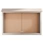 Outdoor bulletin board showcasing the cabinets empty