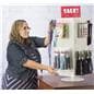 Counter Pegboard Display with Chrome Hooks w/ Rotating Design