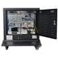 Digital display advertising floor stand with media player holder