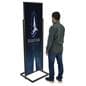 Black 22" x 69" Poster Stand with 2 PVC Non-Glare Lenses