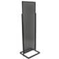 Black 22" x 69" Poster Stand with 2 PVC Non-Glare Lenses