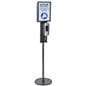 Black Hand Sanitizer Stand Holds Custom Signage
