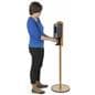Oak Purell Floor Stand, Touch-Free