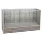Display counter with two adjustable shelves