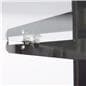 Black Melamine Showcase Includes Base Cabinet For Additional Storage