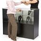 Black Melamine Showcase Includes Base Cabinet For Additional Storage