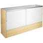 Glass Display Case With Maple Melamine Finish