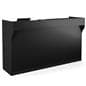 Retail sales counter with countertop ledge