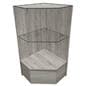 Corner retail display with adjustable shelves