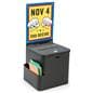 Black Ballot Box with Sign Holder