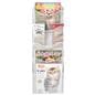 This Mesh wall magazine rack has pocket depth of .75 inches 