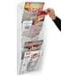 This Mesh wall magazine rack has overall dimensions of 10.1 inches by 28.3 inches