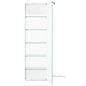 Glass curio cabinet with single glass panel door