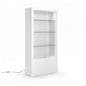 White display cabinet with glass doors and tempered glass