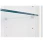 White display cabinet with glass doors and adjustable tempered glass shelves