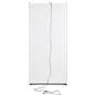 White display cabinet with glass doors and a 13' power cord