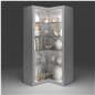 Contemporary display cabinet is illuminated 