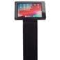 Black rotating standing iPad floor kiosk with hidden home button