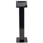 Black rotating standing iPad floor kiosk with heavy duty base