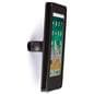 Black locking wall mount iPad enclosure with aluminum construction