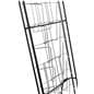 Black Magazine holder with chrome literature rack
