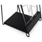 Black magazine rack with stable base