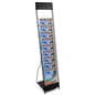 Black Magazine Rack with 10 Pockets